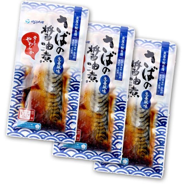 さばの醤油煮 100g×3袋 レトルト 和食 お惣菜 常温 煮魚 おかず ストック 防災 保存食