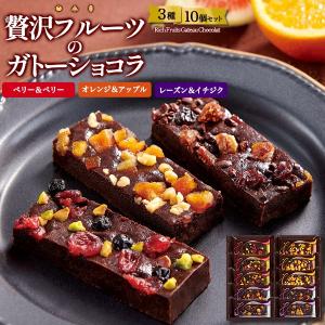 お菓子 スイーツ ガトーショコラ スティックケーキ 10個セット 個包装 焼き菓子 贅沢フルーツ チョコレート お歳暮 退職 内祝い 菓子折り 贈り物 爆買