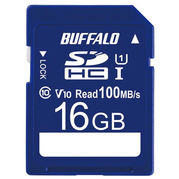 バッファロー SDカード 16GB 100MB s UHS-1 スピードクラス1 VideoSpee...