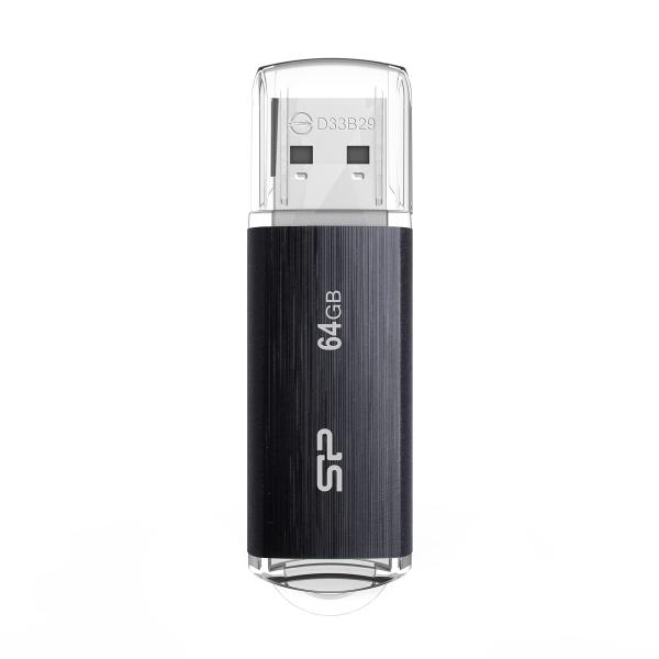 シリコンパワー USBメモリ 64GB USB3.1 &amp; USB3.0 ヘアライン仕上げ Blaze...