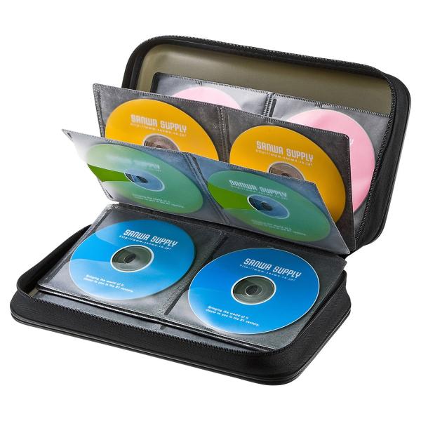 サンワサプライ メディアケース Blu-ray対応 セミハード BD DVD CD 96枚収納 ブラ...