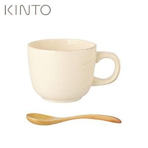 KINTO オーガニック カップ スプーン付 ホワイト 380ml キント―))｜n-tools