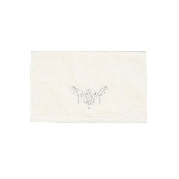 (在庫限り)センコー NYNAS シャンティ タオル プラチナ×アイボリー 約33×80cm ライン...