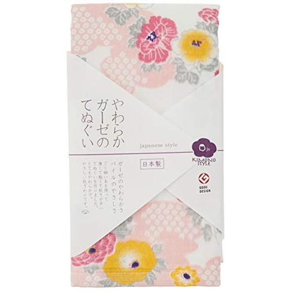(在庫限り)やわらかガーゼのてぬぐい 花霞 約34×90cm JS-534 日繊商工