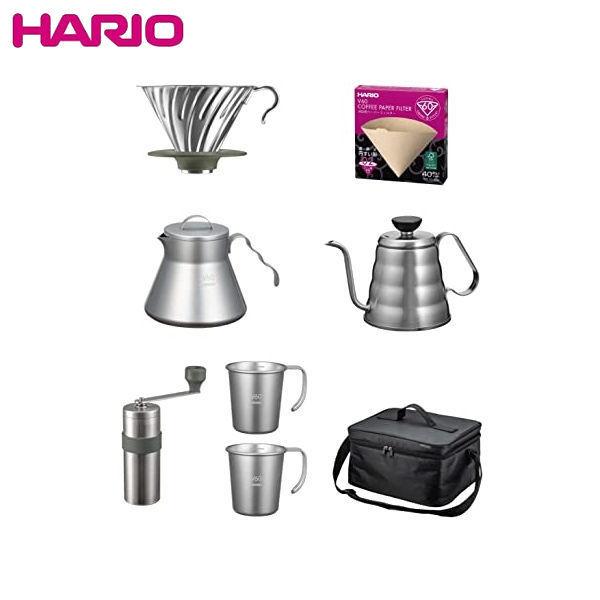 【廃】HARIO V60アウトドアコーヒーフルセット ブラック 日本製 O-VOCF ハリオ