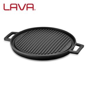 【廃】LAVA リバーシブルグリル ラウンド 28cm ECO Black (エコブラック) IH対応 鋳鉄ホーロー LV28GD ラヴァ))｜n-tools