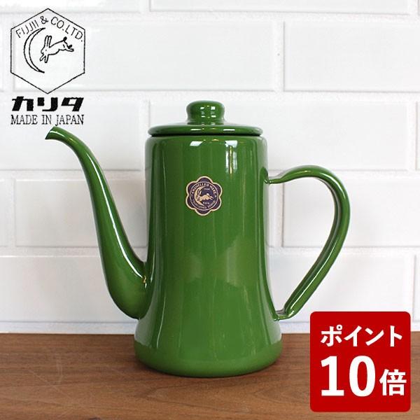 【廃】特約店限定 月兎印×カリタ コラボカラー スリムポット 1.2L オリーブグリーン 野田琺瑯 ...