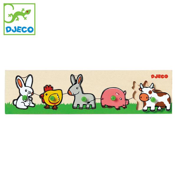 DJECO リフトアウトパズル ファーム DJ01116 フランス 知育 想像力 おもちゃ 出産祝い...