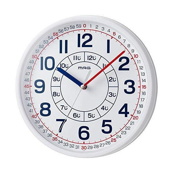(欠品)MAG 知育時計 よ〜める ホワイト W-736WH-Z マグ ノア精密