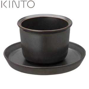 KINTO LEAVES TO TEA カップ&ソーサー ブラック 160ml 21235