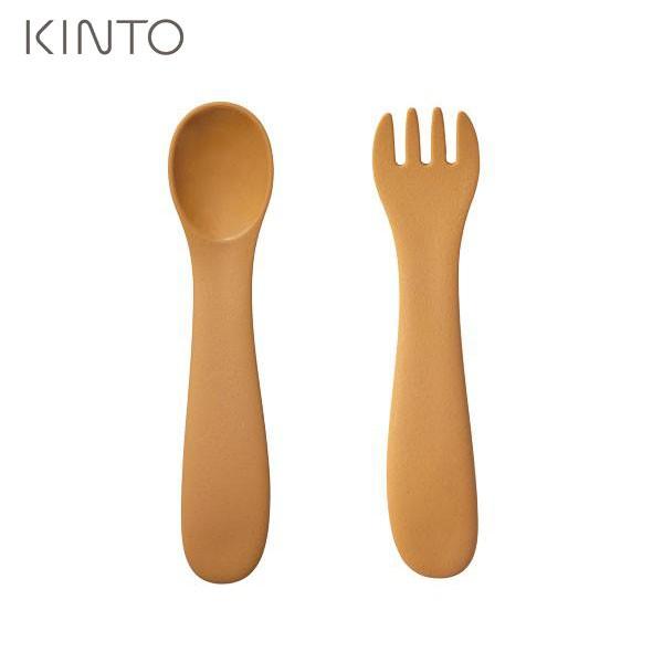 (在庫限り)KINTO BONBO スプーン&amp;フォーク イエロー キントー ベビー キッズ 子ども用...