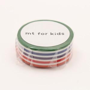 mt for kids カラフル・ボーダー マスキングテープ MT01KID003 カモ井加工紙))｜n-tools