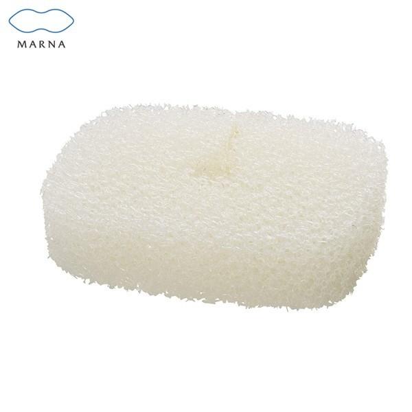 (在庫限り)マーナ 掃除 お風呂の柄付きスポンジ リフィル ホワイト W606W))