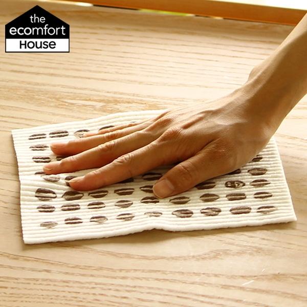 (在庫限り)ecomfortHouse 森活 スポンジワイプ 十鶴 コーヒー豆 ふきん WX2300...