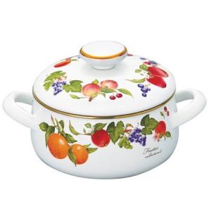 (欠品)フルータスコレクションII 両手鍋 18cm（2.1L） FTC-18W 富士ホーロー
