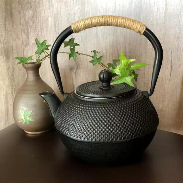 南部鉄器風伝統工芸品鉄瓶鉄急須きゅうす茶こし付きホーロー加工鉄茶葉在宅おうち時間調理直火900