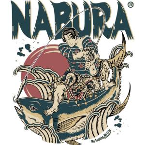 NABURA 2024’オリジナルＴシャツ ※S〜2L ※受注生産、6月末お渡し予定　力士ｘキハダマグロ　釣りＴシャツ｜nabura2012