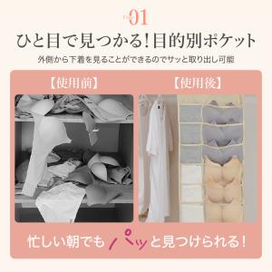 ウォールポケット 吊り下げ 下着収納 壁掛け ...の詳細画像3