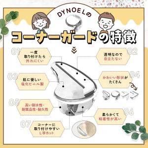 コーナーガード10個 4種類 透明 緩衝材 テ...の詳細画像3
