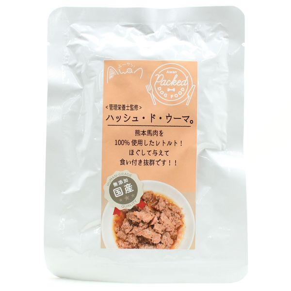 最短賞味2027.12・エーワン ハッシュ・ド・ウーマ100g(馬肉ミンチレトルト)全年齢犬用 補助...