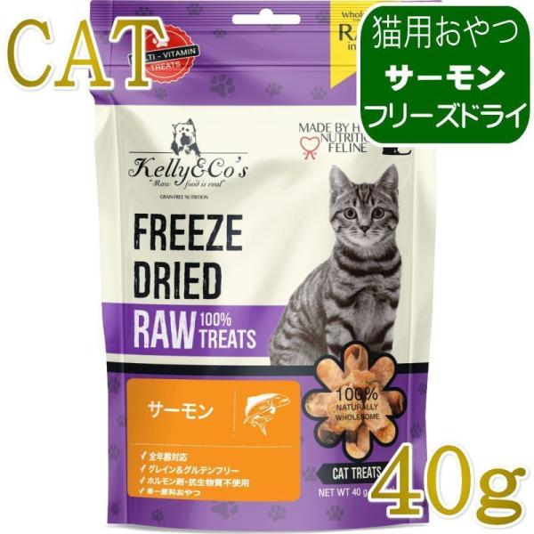 NEW 最短賞味2027.8・ケリーアンドコー猫フリーズドライ おやつ サーモン 40g猫用kec0...