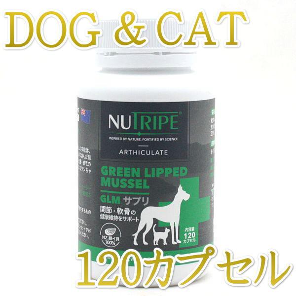 最短賞味2026.11・ニュートライプ 犬 猫用・GLM サプリ 120粒 緑イ貝100%関節 軟骨...