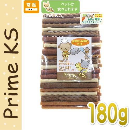 最短賞味2026.10・プライムケイズ お肉と野菜とヤギミルクスティック 180g 犬猫用おやつ 国...
