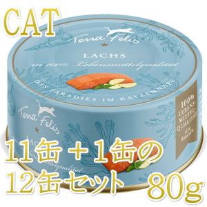 最短賞味2026.6・テラフェリス モノプロテイン サーモン80g×12缶/tf30300成猫用一般食ウェット正規品｜nachu