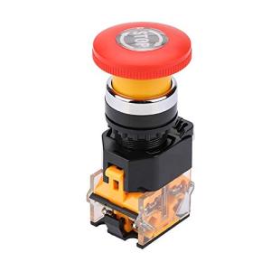 緊急停止スイッチボタン 押しボタンスイッチ 大きなキノコ頭タイプ 穴径22 MM 赤いセルフロック 電子部品 電設資材 緊急停止スイッチ