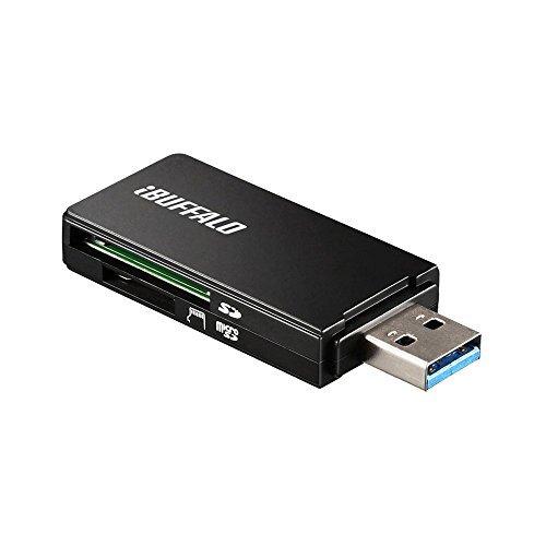 BUFFALO USB3.0 microSD/SDカード専用カードリーダー ブラック BSCR27U...