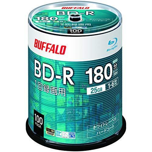 バッファロー ブルーレイディスク BD-R 1回録画用 25GB 100枚 スピンドル 片面1層 1...