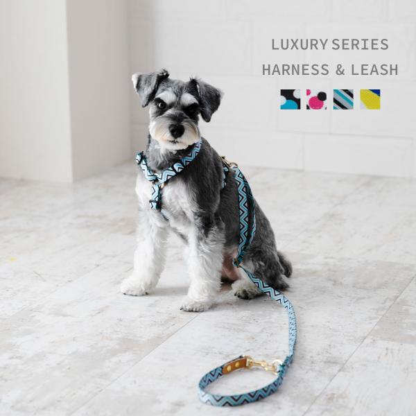 今なら本革製ネームタグプレゼント 日本製 犬 犬用 ハーネス リード セット お揃い ラグジュアリー...