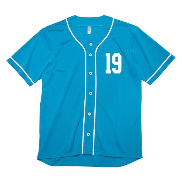 ベースボールシャツ　ドライ　オリジナルプリント　ナンバープリント　番号　背番号　ダンス　イベント　チ...