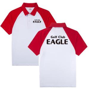 父の日のプレゼントにオリジナルゴルフシャツ ネーム2段+ワンポイント2段プリント  (p1005-n...