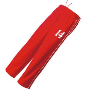 トレーニングパンツ　ナンバープリント (p2050-no)　オリジナルプリント 名入れ 名前 チーム...
