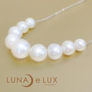 パールネックレス　5.0mm−8.0mm　湖水真珠　luna e lux　ルナ ルークス　crescent クレセント　NN゜31｜nadeshikonomori