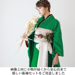 振袖 レンタル 成人式 松田聖子 正絹振袖フルセット20点「白 赤 バラ