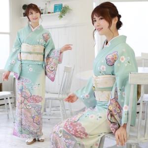 訪問着 レンタル 19点フルコーディネートレンタルセット「黄色地に菊 桜 桔梗」結婚式 入学式 七五三 訪問着 19点フルコーディネートレンタルセット「黄色地に菊 桜 桔梗