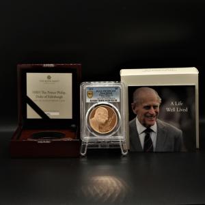 41 2021 HRH The Prince Philip Duke of Edinburgh Gold Proof Coin イギリス 金貨 PCGS PR70 DCAM フィリップ