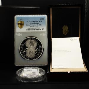 13 2021年 Griffin of Edward iii Britain Silver PF70 １kilo PCGS PR69 DCAM グリフィン エドワード 三世 銀貨 1キロ グリフォン