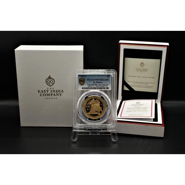 9 2021年 Una and Lion 1oz Gold Proof　ウナ＆ライオン ST. He...