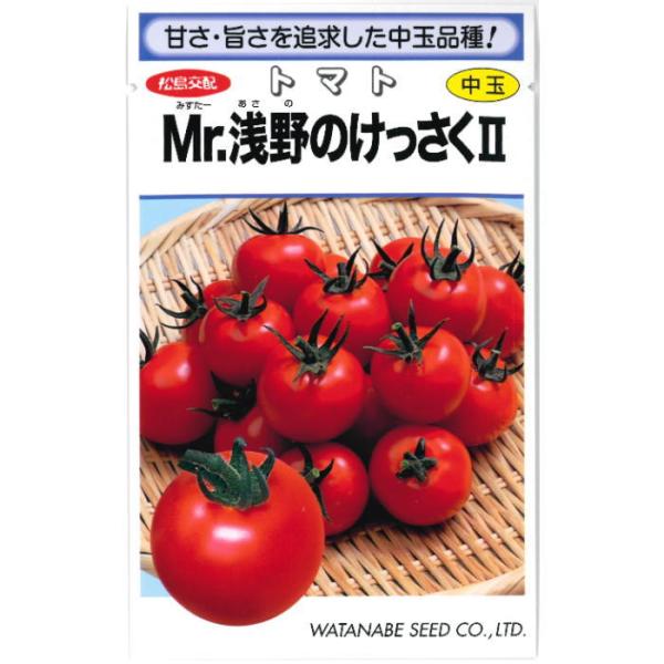 中玉トマト 種子 Ｍｒ.浅野のけっさく2　15粒 とまと