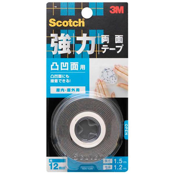 スコッチ 強力両面テープ　凸凹面用 KH12R 12×1.5m