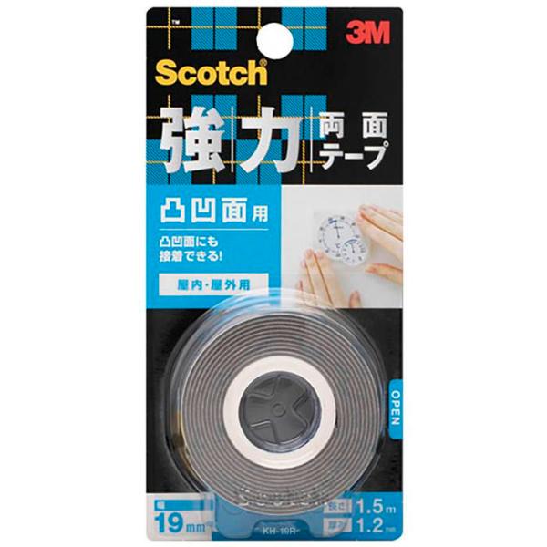 スコッチ 強力両面テープ　凸凹面用 KH19R 19×1.5m