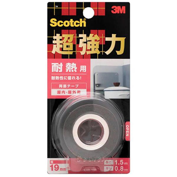 スコッチ 超強力両面テープ　耐熱用 KHR19R 19×1.5m