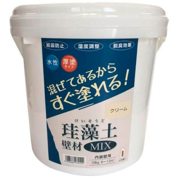 フジワラ化学 珪藻土壁材MIX 10kg クリーム
