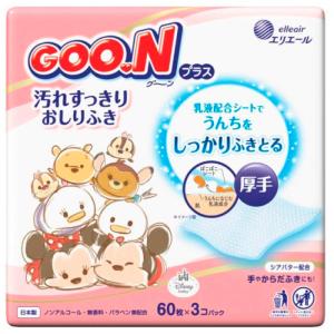 大王製紙 グーンプラス 汚れすっきりおしりふき 60枚3P