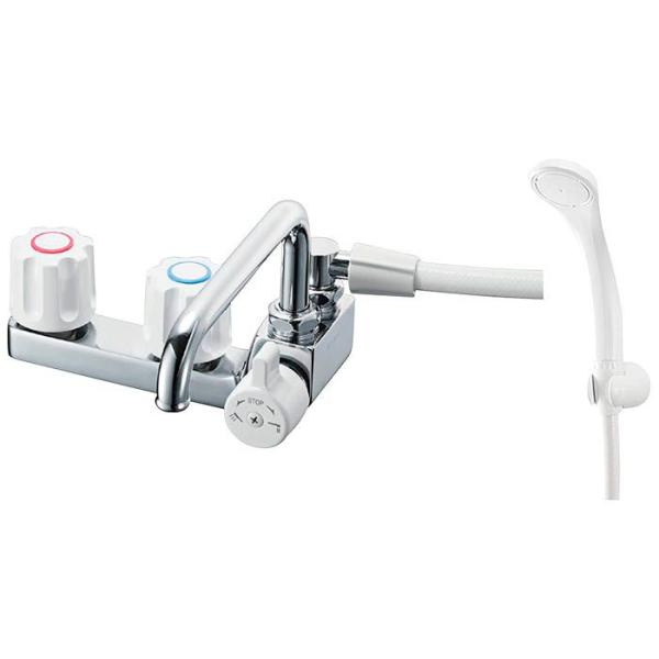 SANEI ツーバルブデッキシャワー混合栓 SK71041R-W-13