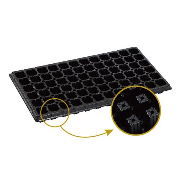 明和 プラグトレー手植え用 72穴　黒