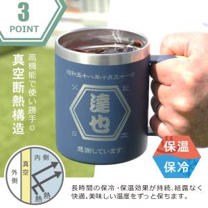 退職祝い 男性 ステンレス マグカップ 蓋付 ...の詳細画像5